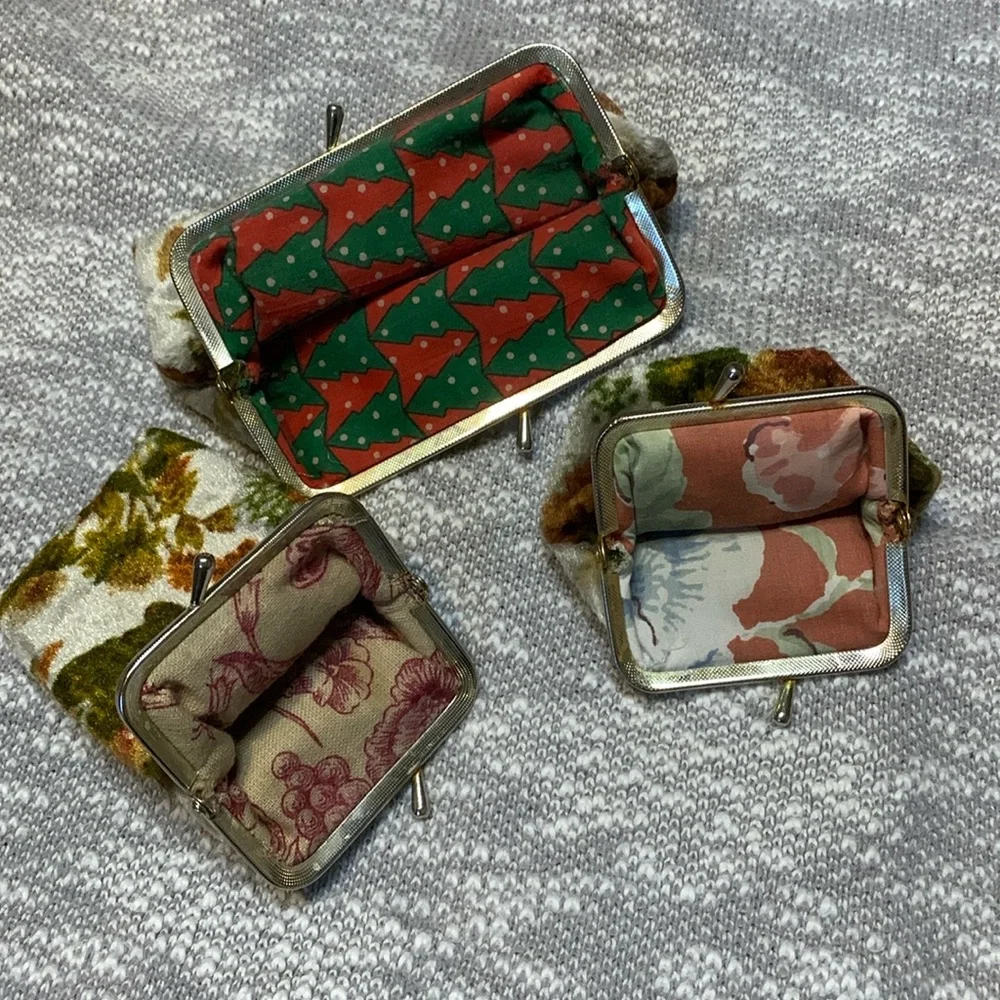 Handmade Floral Velvet Coin Purses